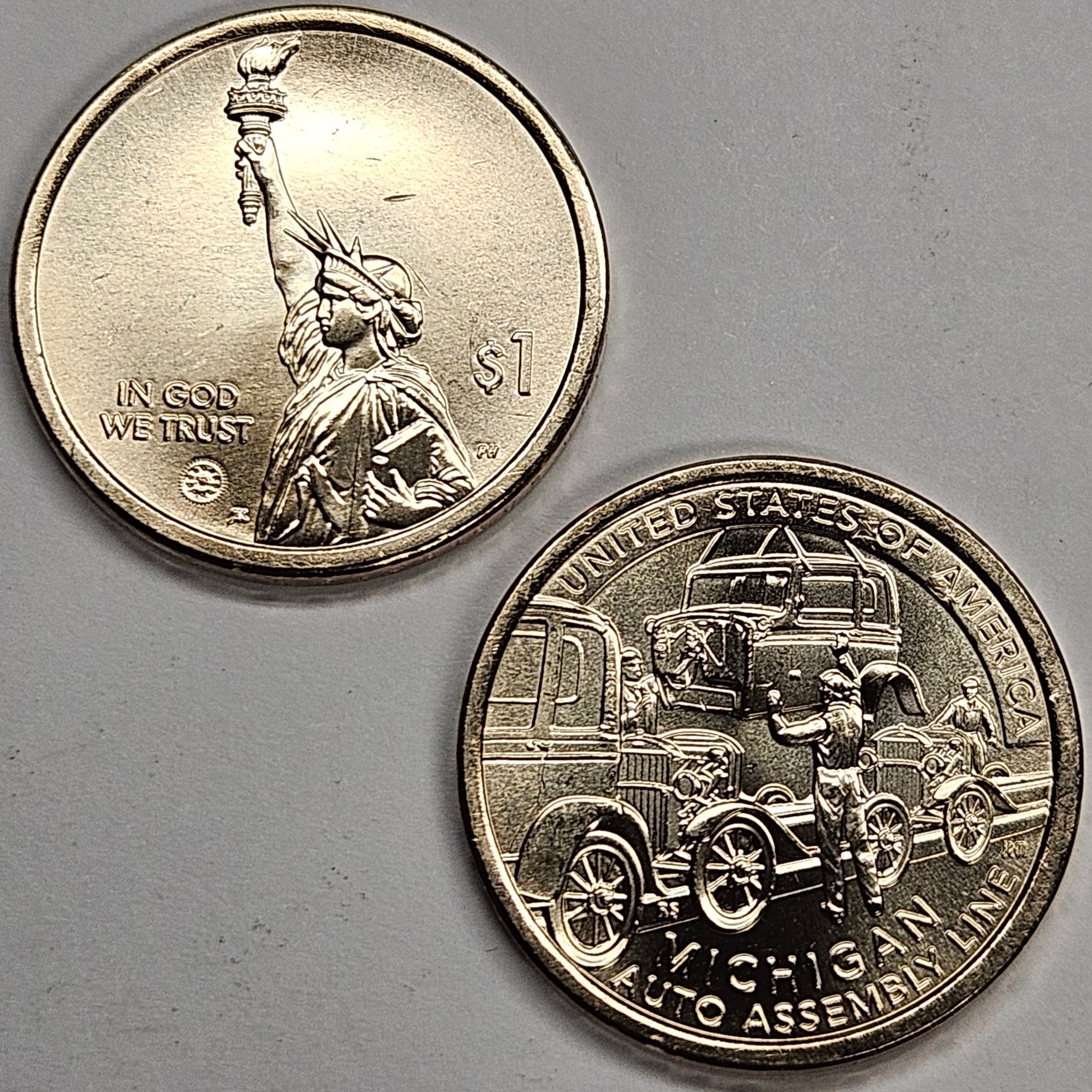 ポブジョイ・ミント造幣局 Inverted Swan記念 2005年 2025-P and D Michigan Innovation Dollar Pair Brilliant