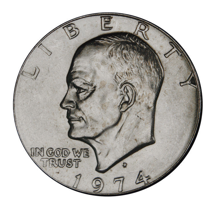 1974 D Eisenhower Dollar Brilliant Uncirculated Mount Vernon Coin