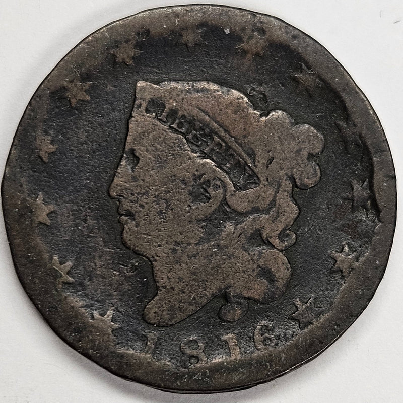 1816 Classic Large Cent . . . . VG rim damage