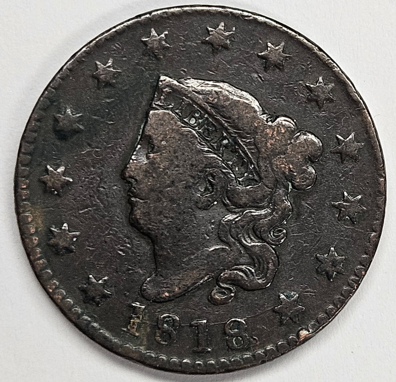 1818 Matron Head Large Cent . . . . Fine