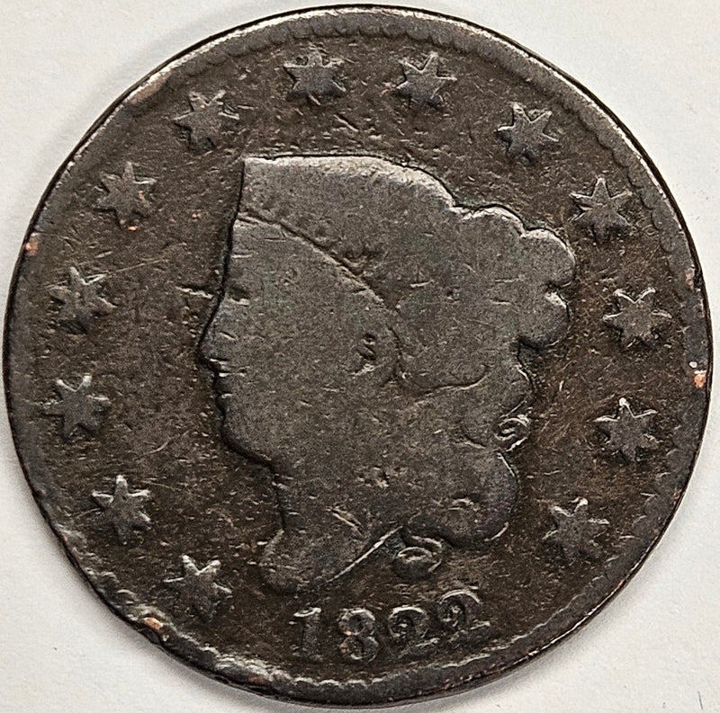 1822 Matron Head Large Cent . . . . Good