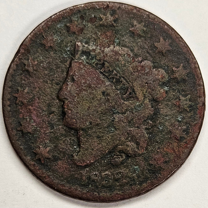 1832 Matron Head Large Cent . . . . VG corrosion