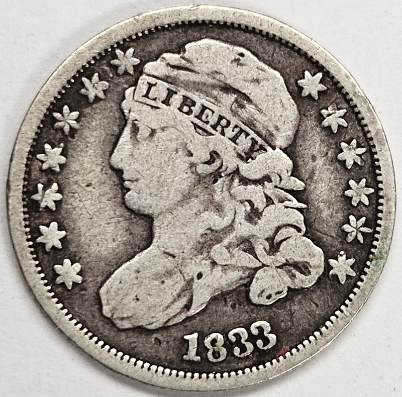 1833 Bust Dime . . . . Fine