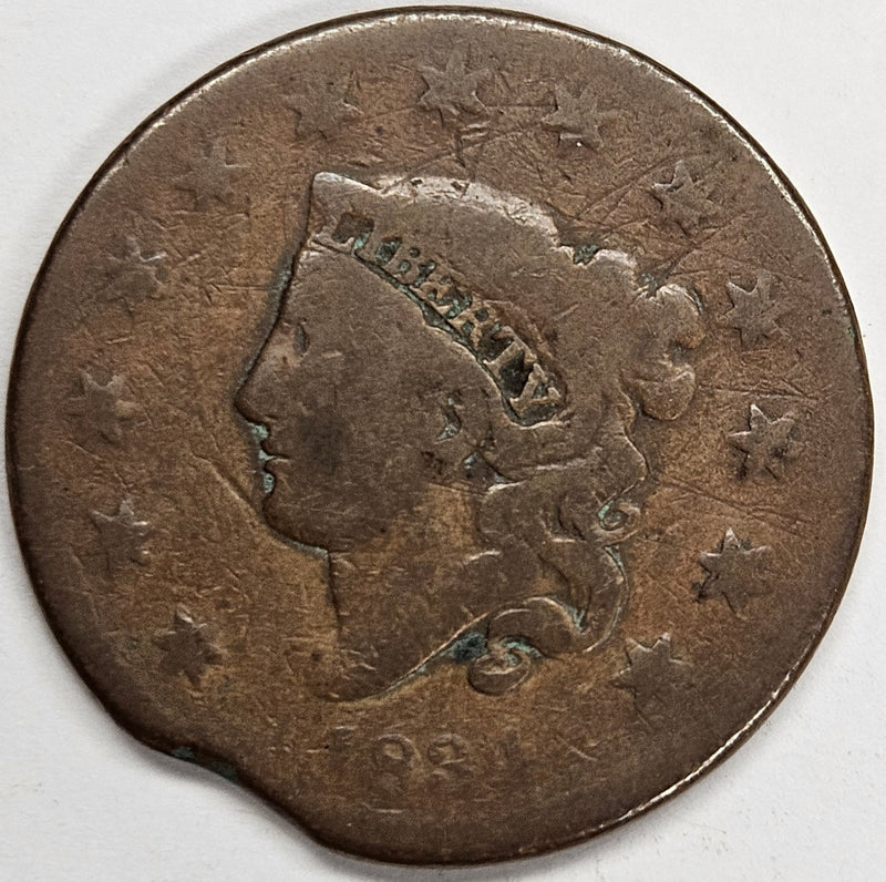 1834 Matron Head Large Cent . . . . Good rim hit