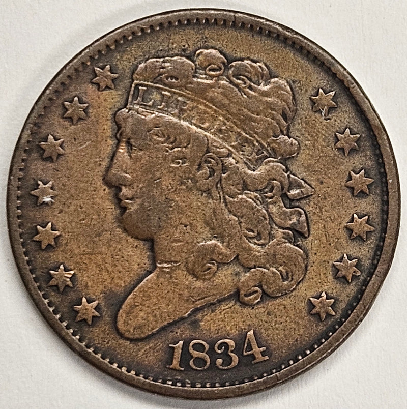 1834 Classic Half Cent . . . . Very Fine