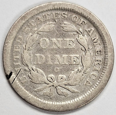 1841-O Seated Liberty Dime . . . . VG reverse cuts