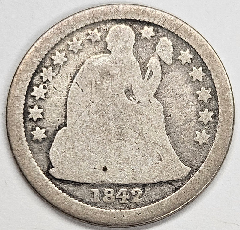 1842-O Seated Liberty Dime . . . . Good