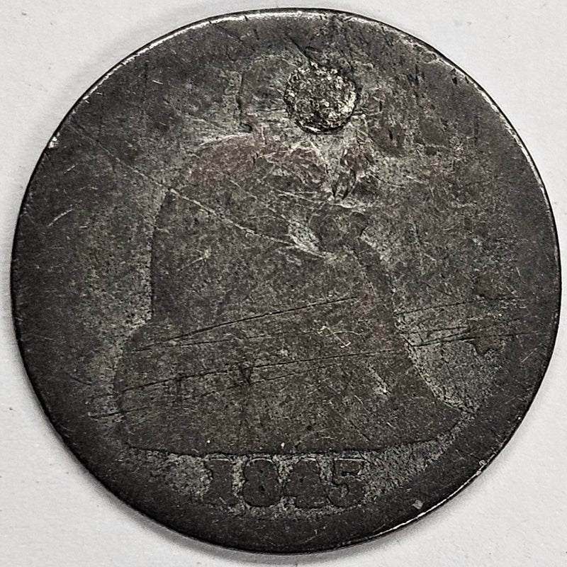 1845 Seated Liberty Dime . . . . Good holed