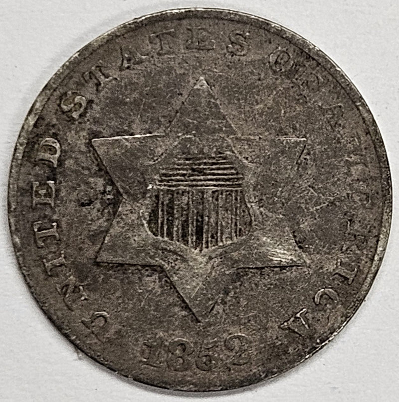 1852 Silver Three Cent Piece . . . . Very Fine