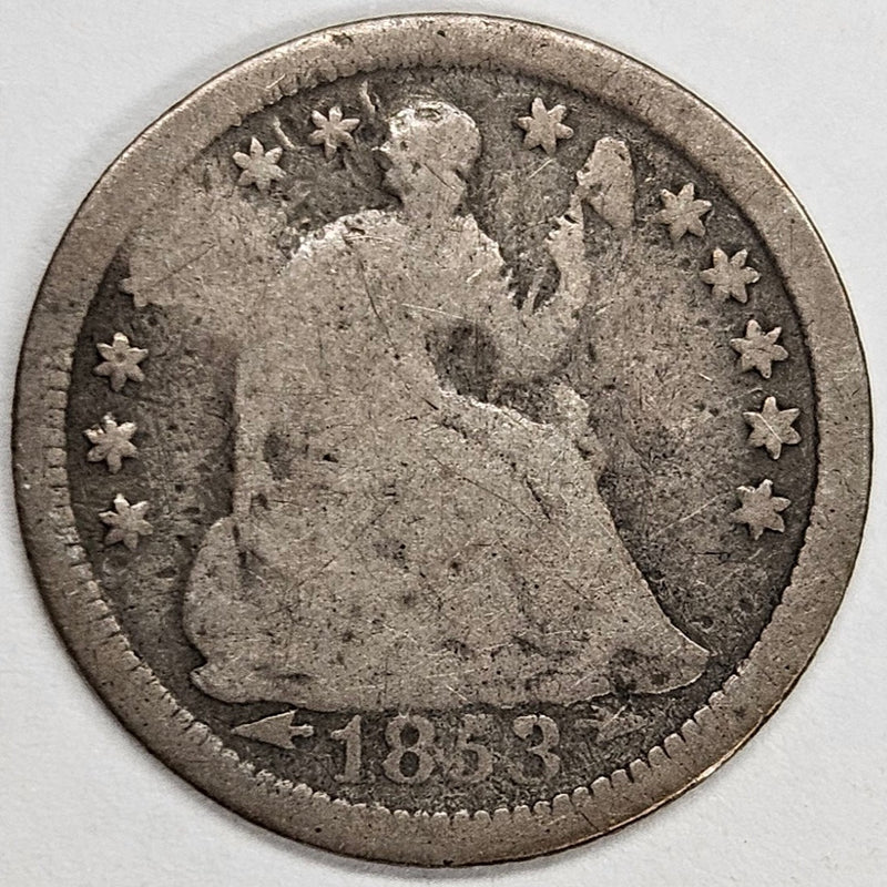 1853-O Arrows Seated Liberty Half Dime . . . . Good