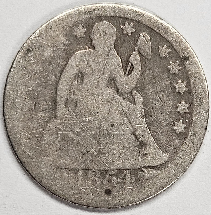 1854-O Arrows Seated Liberty Dime . . . . About Good