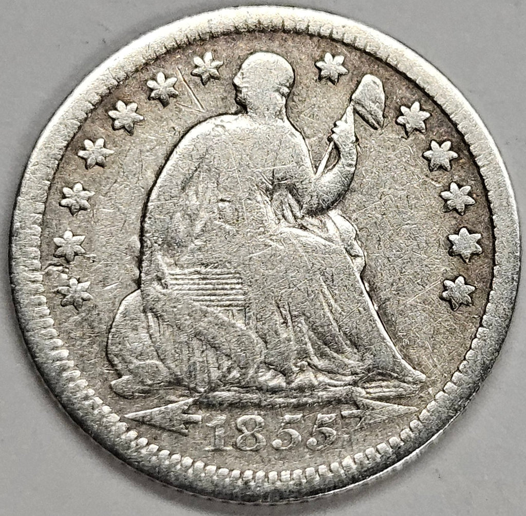 1855 Arrows Seated Liberty Half Dime Fine – Mount Vernon Coin