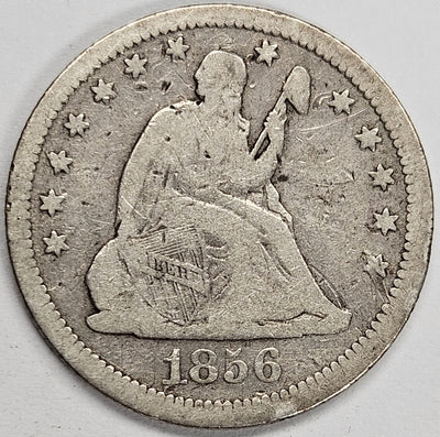 1856 Seated Liberty Quarter Fine