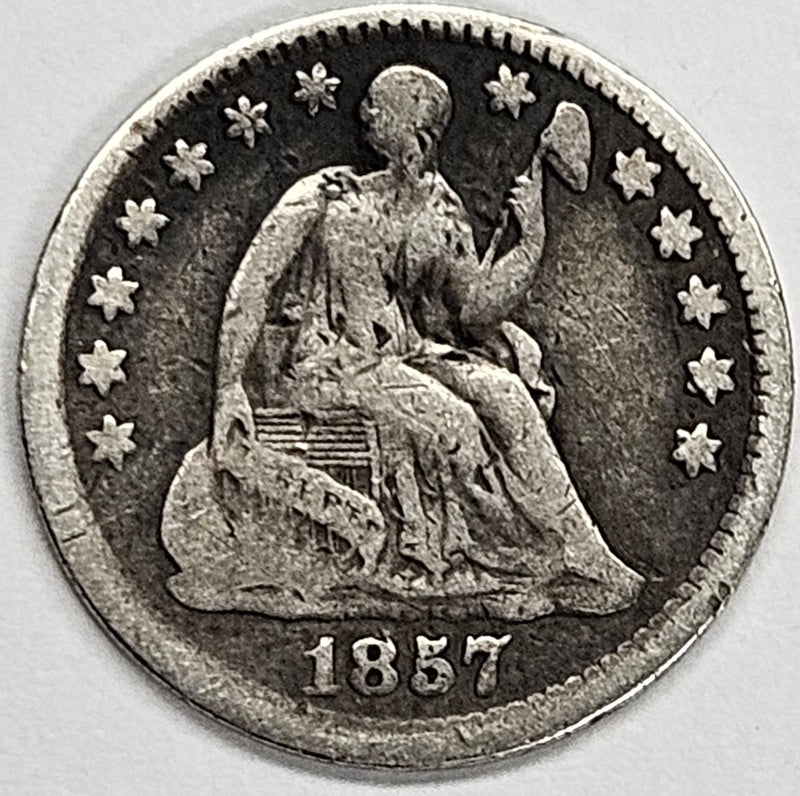 1857 Seated Liberty Half Dime . . . . Fine