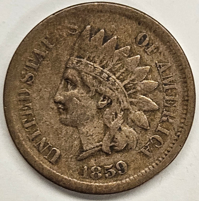 1859 Copper-Nickel Indian Cent . . . . Fine