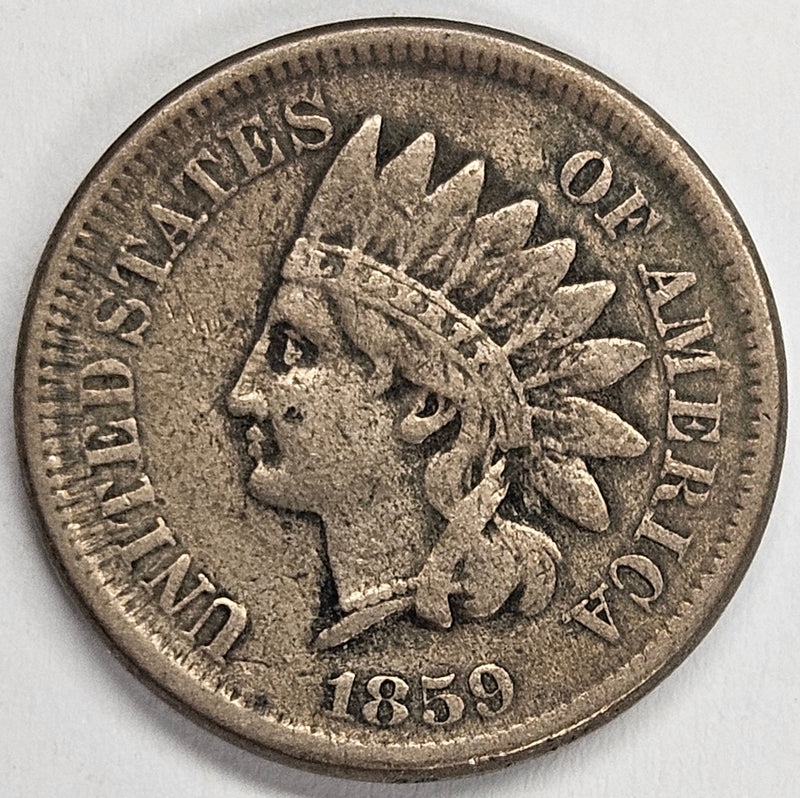 1859 Copper-Nickel Indian Cent Very Fine