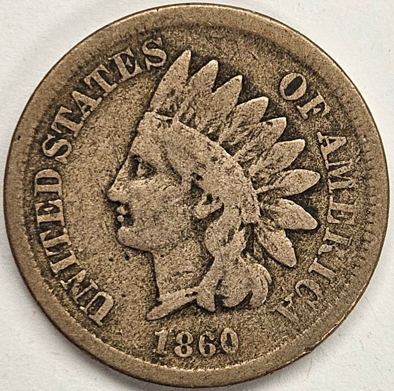 1860 Copper-Nickel Indian Cent . . . . Fine