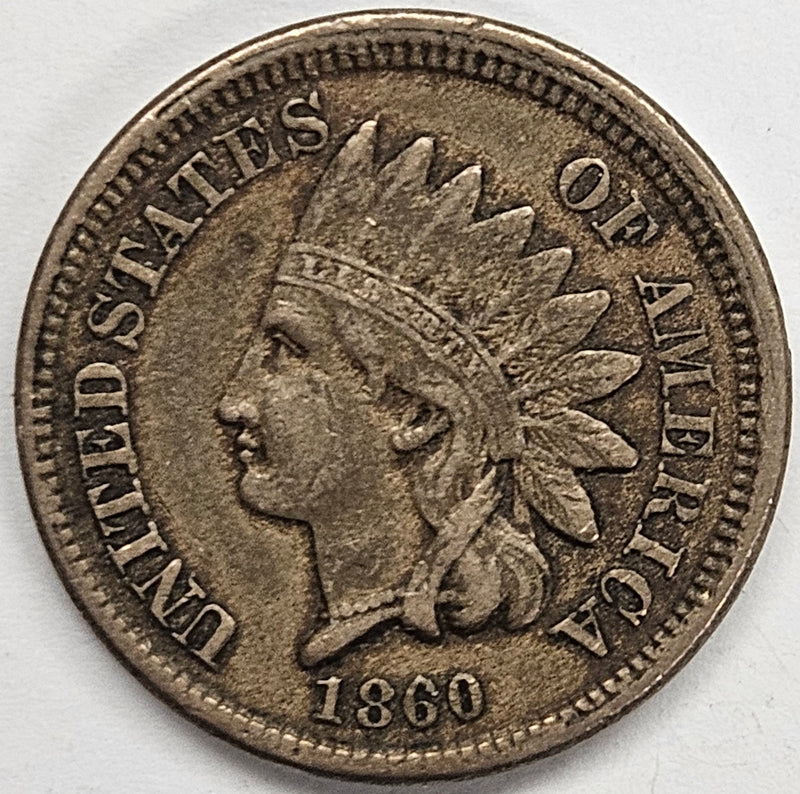 1860 Copper-Nickel Indian Cent . . . . Extremely Fine