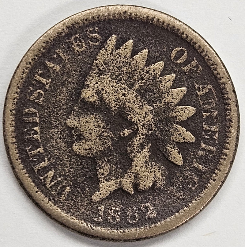 1862 Copper-Nickel Indian Cent . . . . Good corroded