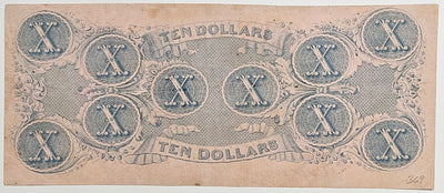 $10.00 1862 Confederate Note T-52 . . . . Very Fine