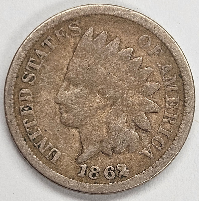 1862 Copper-Nickel Indian Cent . . . . Good