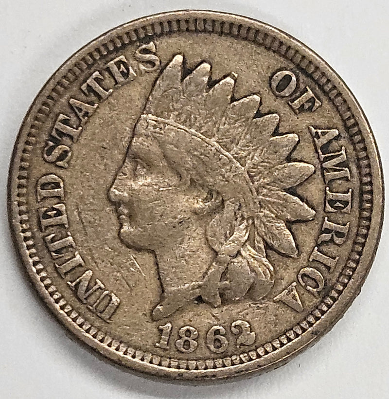 1862 Copper-Nickel Indian Cent . . . . Very Fine