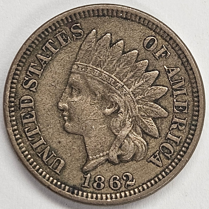 1862 Copper-Nickel Indian Cent . . . . Extremely Fine