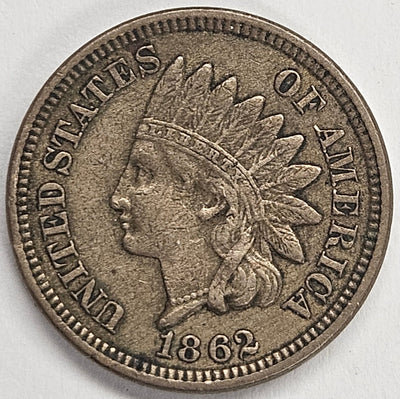 1862 Copper-Nickel Indian Cent Extremely Fine