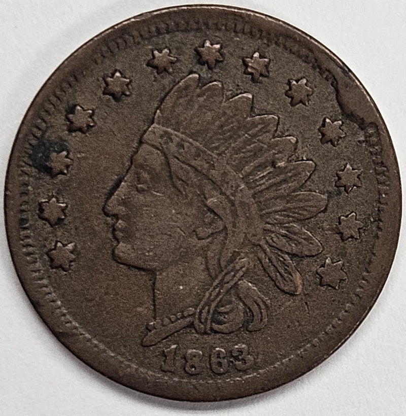 1863 Dry Goods Civil War Token . . . . Very Fine