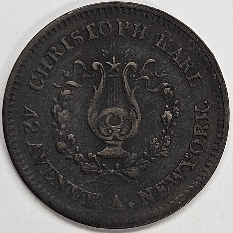 1863 42nd Avenue A - Civil War Token . . . . Very Fine