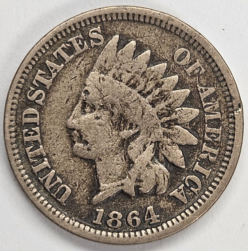 1864 Copper-Nickel Indian Cent . . . . Fine