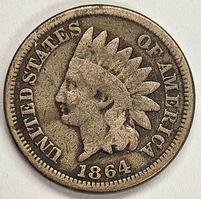 1864 Copper-Nickel Indian Cent . . . . Very Good