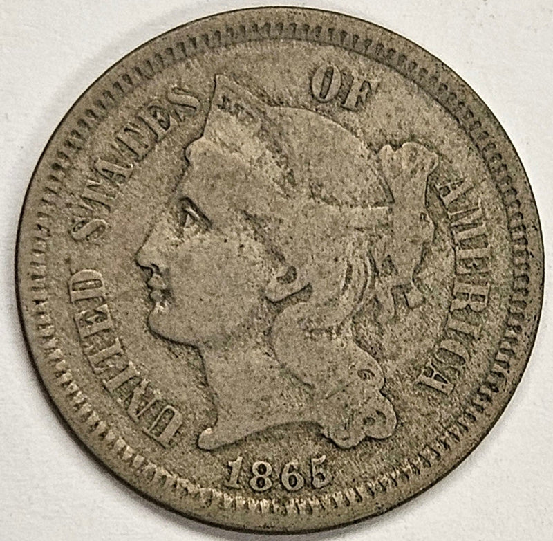 1865 Nickel Three Cent Piece . . . . Fine