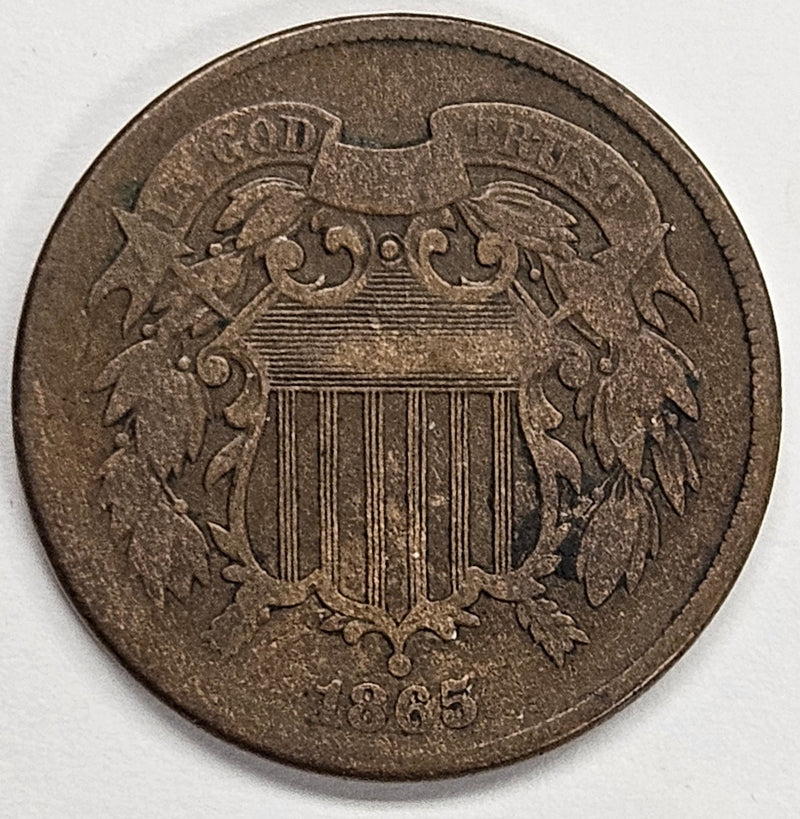 1865 Two Cent Piece . . . . Fine