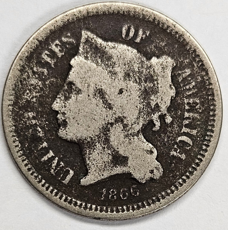 1866 Nickel Three Cent Piece . . . . Good