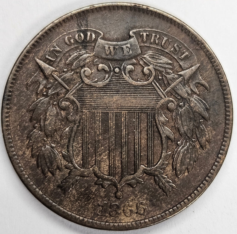 1866 Two Cent Piece . . . . Extremely Fine