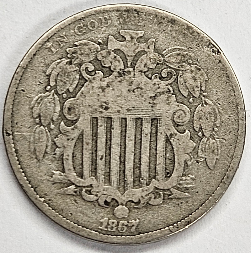 1867 Shield Nickel . . . . Very Good