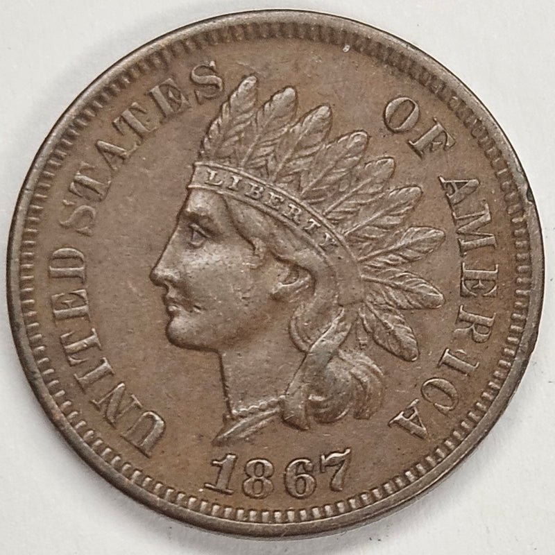 1867 Indian Cent . . . . Choice About Uncirculated