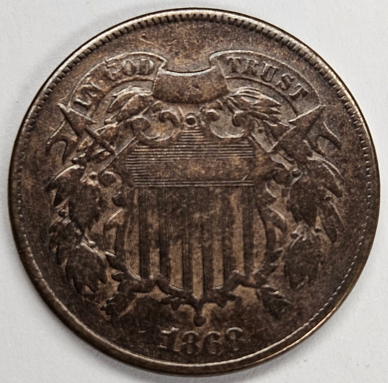 1868 Two Cent Piece . . . . Fine