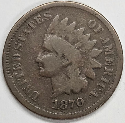 1870 Indian Cent Very Good