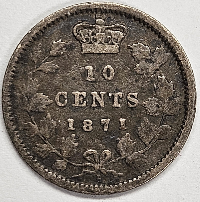 1871-H Canadian 10 Cents . . . . Very Good