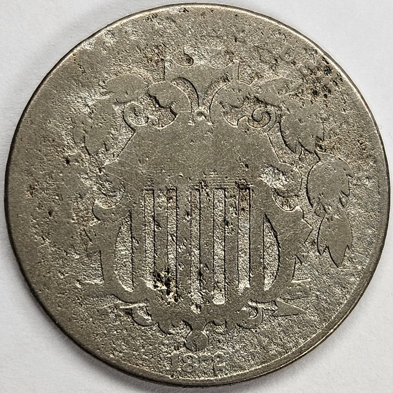 1872 Shield Nickel . . . . Good corrosion