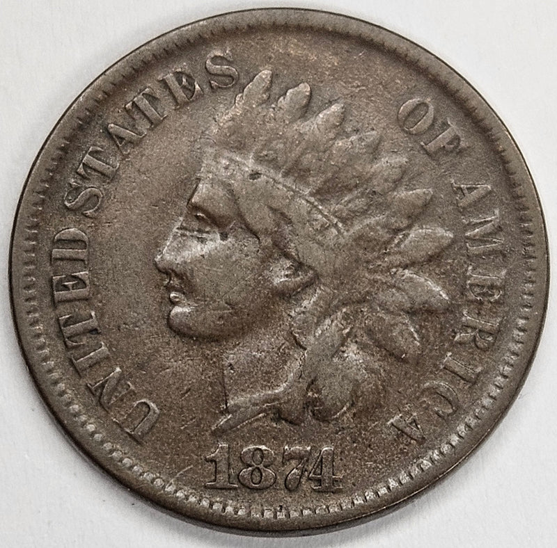 1874 Indian Cent . . . . Fine