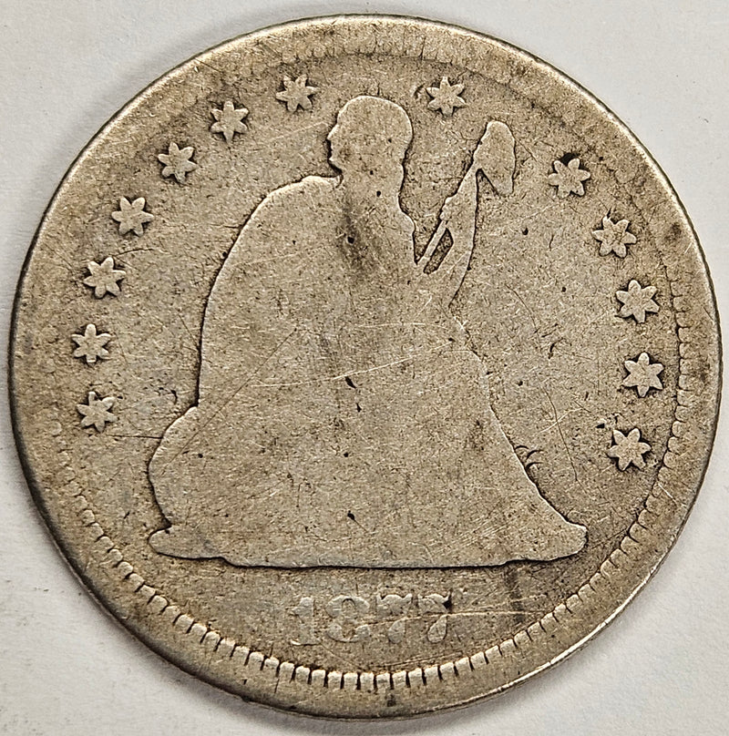 1877-S Seated Liberty Quarter Good