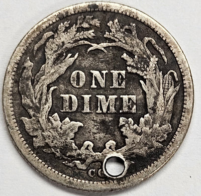 1878-CC Seated Liberty Dime . . . . VF holed