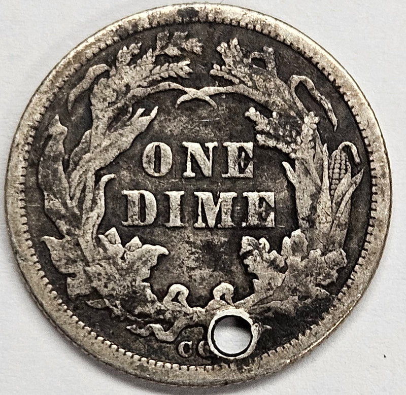 1878-CC Seated Liberty Dime . . . . VF holed