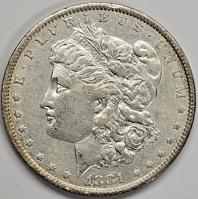 1881 Morgan Dollar . . . . AU cleaned