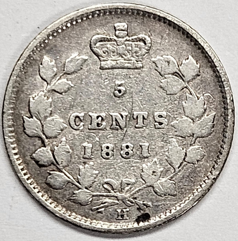 1881-H Canadian 5 Cents . . . . Fine