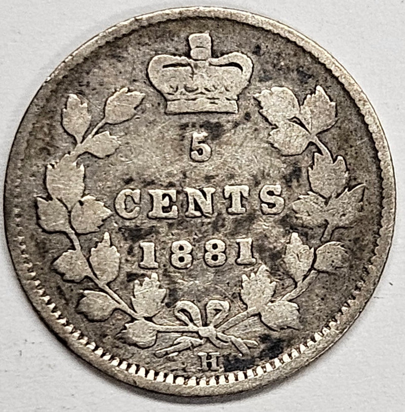 1881-H Canadian 5 Cents . . . . VG/Fine