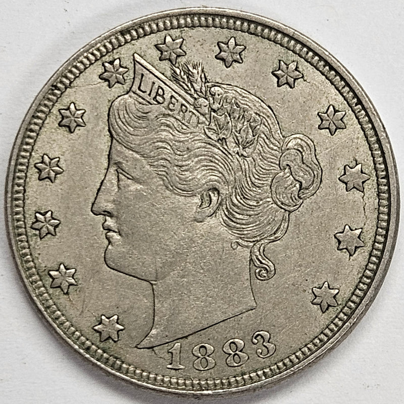 1883 CENTS Liberty Nickel . . . . Choice About Uncirculated